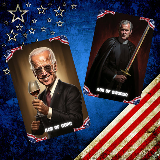 U.S Presidents Arcana- 78 Card Handcrafted Tarot Deck Featuring  - Mystical Tarot for Divination, Spiritual Guidance, and Beginners